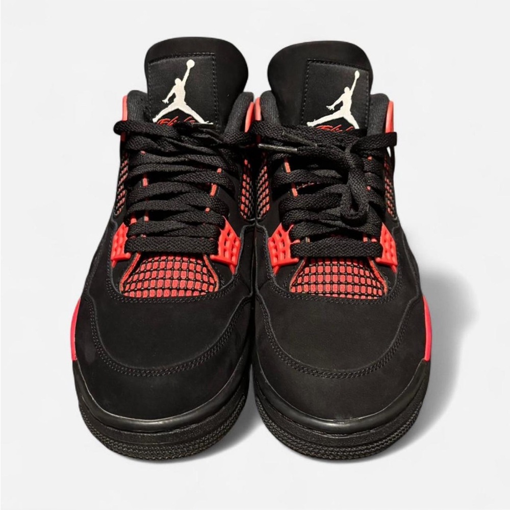 Authentic ‘Red Thunder’ Jordan 4 retro. size 9 men’s *Like New* w/box. - Picture 3 of 8